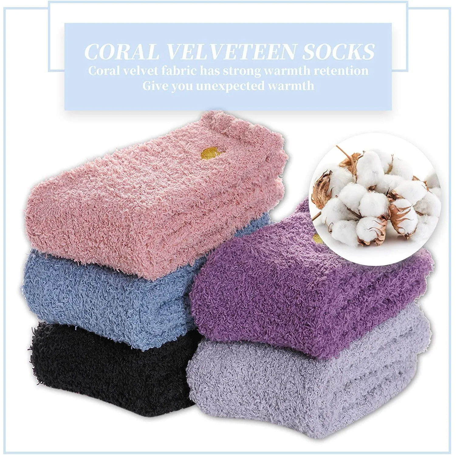 5-Pairs: Women's Soft Winter Warm Socks