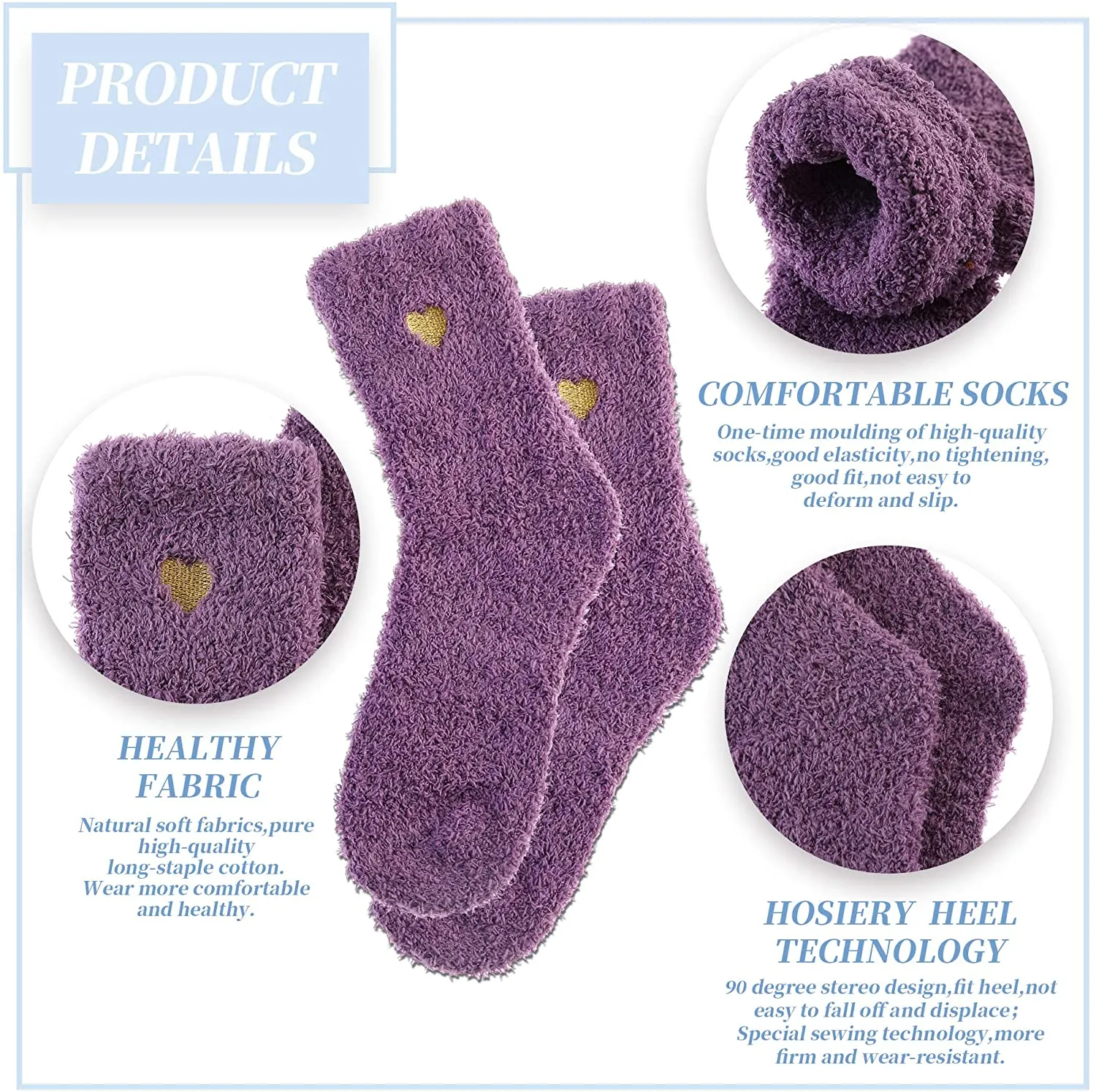 5-Pairs: Women's Soft Winter Warm Socks