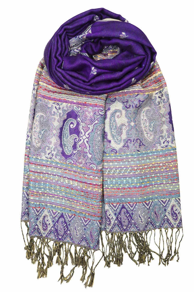 Achillea Bohemian Pashmina Ethnic Tribal Shawl Wrap Scarf