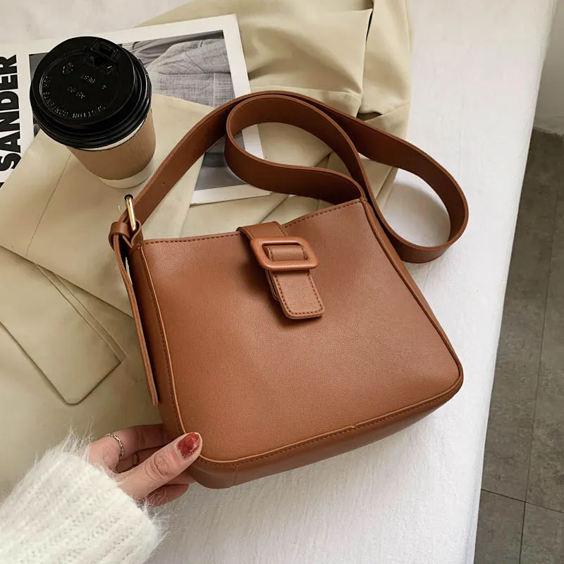 Back to College Retro Luxury Brand Sewing thread 2021 Fashion New female Tote Quality PU Leather Women Designer Handbag Shoulder Messenger bags