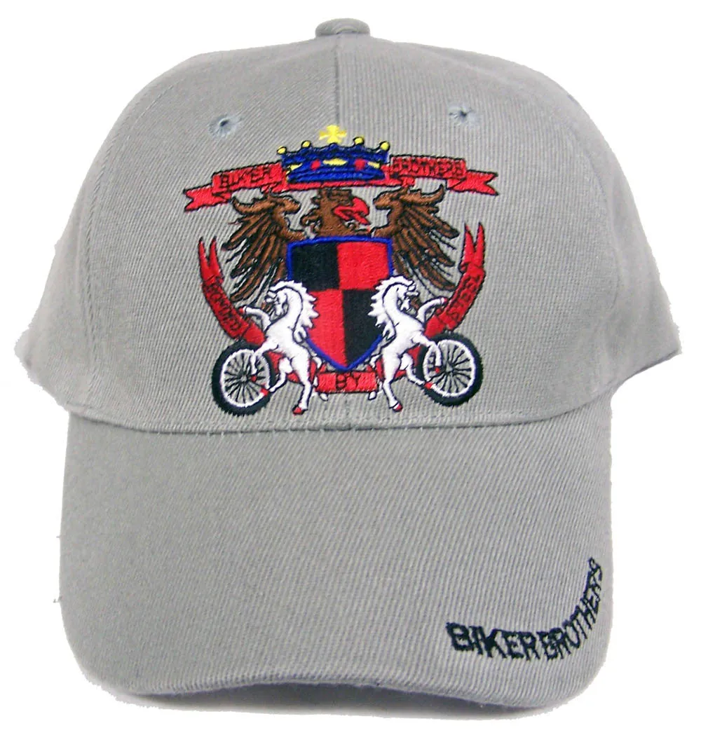 BIKER BROTHERS SHEILD BONDED BY STEEL BASEBALL HAT (Sold by the piece) *- CLOSEOUT NOW $ 1.50 EA