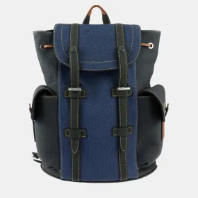 Blue/Black Monogram Christopher Backpack