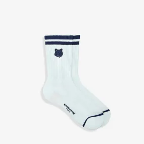 Bold Fox Head Sporty Socks Ink Blue