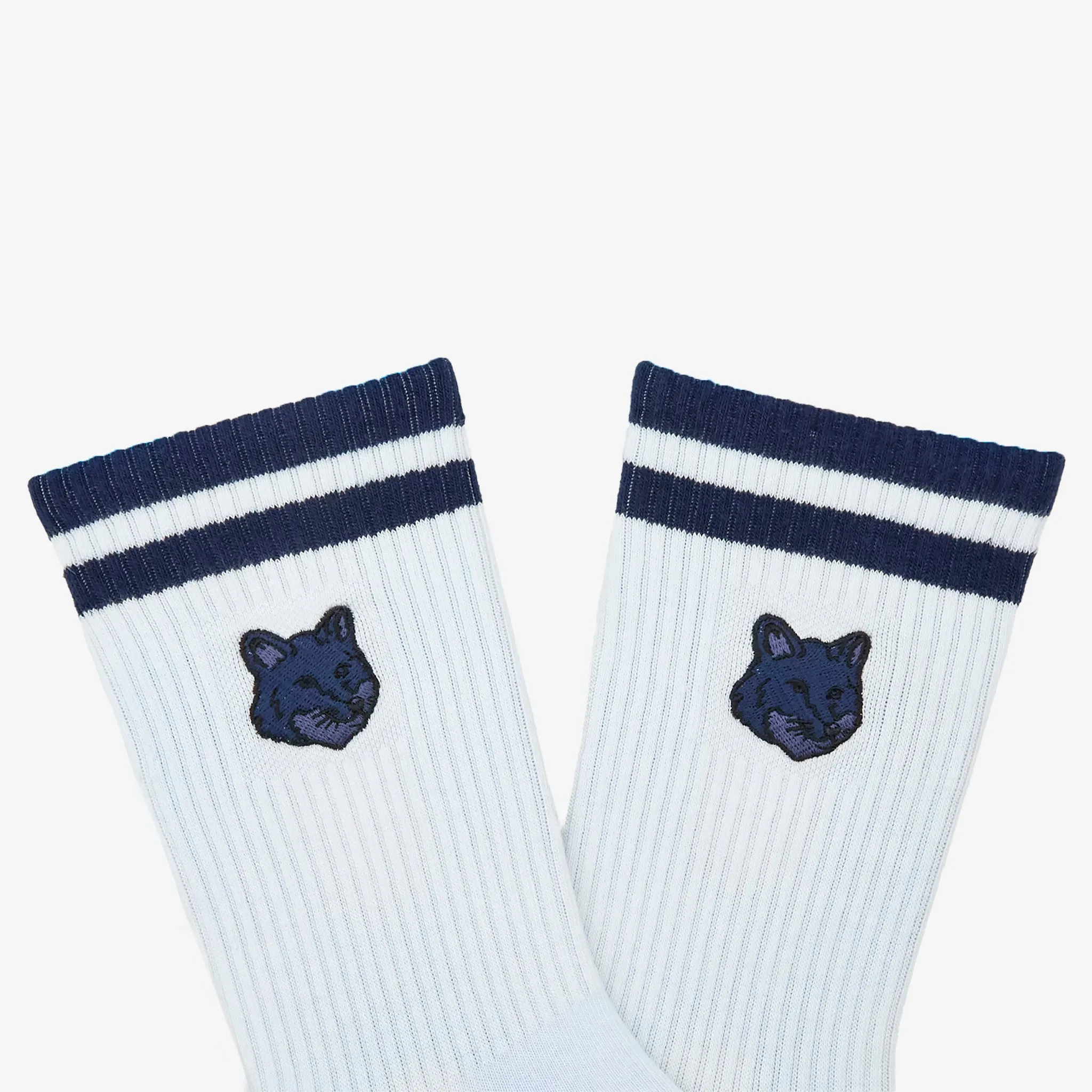 Bold Fox Head Sporty Socks Ink Blue