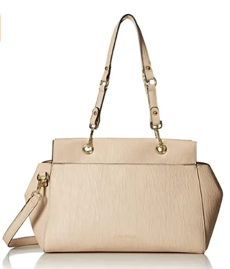 Calvin Klein Sonoma Satchel - Light Sand/Gold