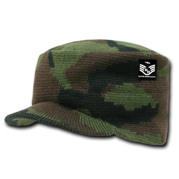 Camo Beanie Jeep Knit Watch Cap Flat Top GI Military Camouflage - Rapid Dominance R603