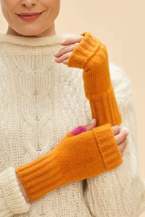 Cassia Wrist Warmer Gloves Tangerine