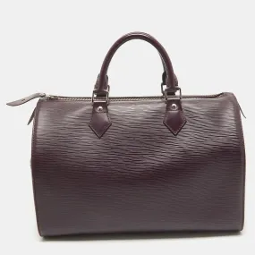 Cassis Epi Leather Speedy 30 Bag