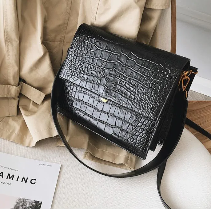 Christmas Gift European Fashion Simple Women's Designer Handbag 2021 New Quality PU Leather Women Tote bag Alligator Shoulder Crossbody Bags