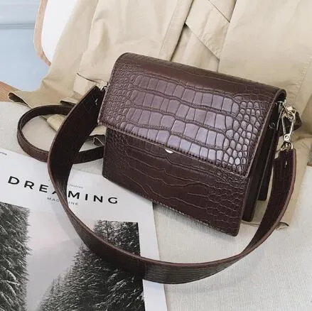 Christmas Gift European Fashion Simple Women's Designer Handbag 2021 New Quality PU Leather Women Tote bag Alligator Shoulder Crossbody Bags