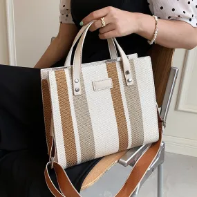 Christmas Gift Stripe Small Shopper Crossbody Shoulder Bags for Women 2021 New Arrival Designer Trends Female Casual Shopping Handbags Totes