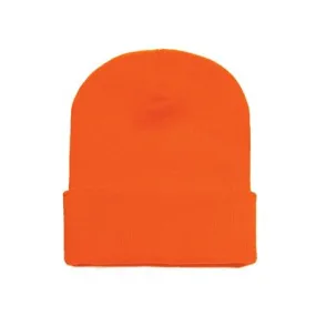 Classic Cuffed Knit Beanie - Orange