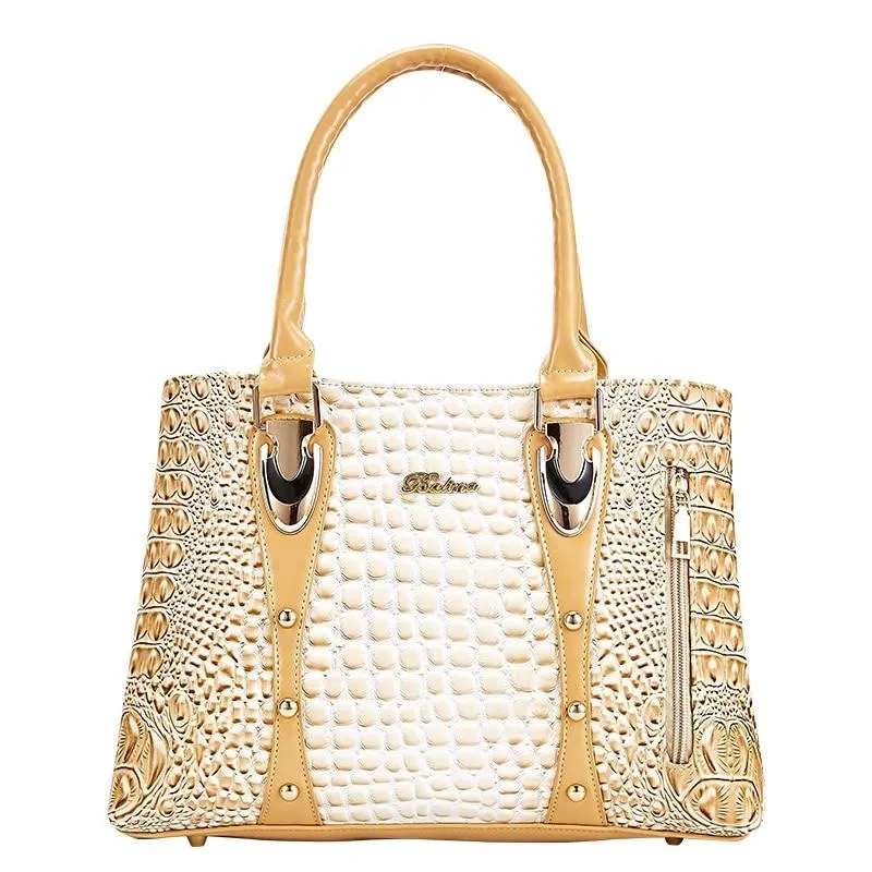 Designer Crocodile Leather Style Luxury Women Handbag