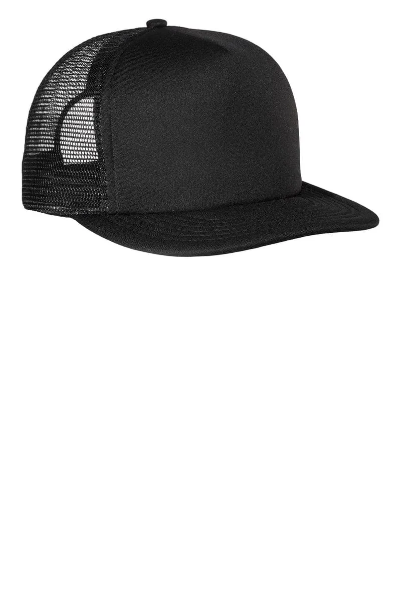 District DT624: Flat Bill Snapback Trucker Cap