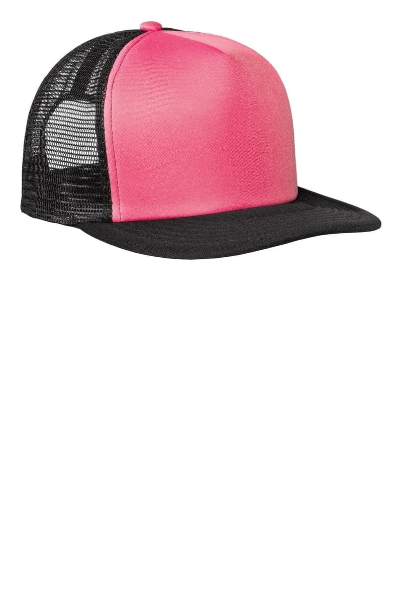 District DT624: Flat Bill Snapback Trucker Cap