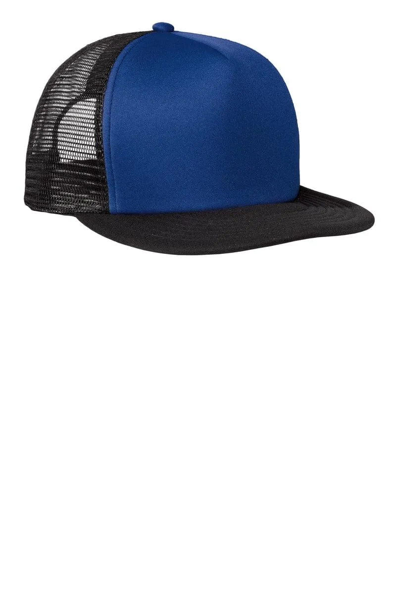 District DT624: Flat Bill Snapback Trucker Cap