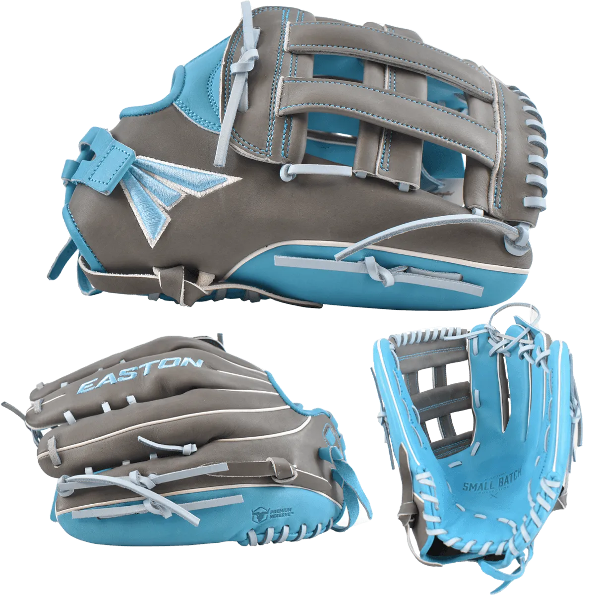 Easton Small Batch No. 73 Slowpitch Softball Glove - Grey/Carolina/Coastal