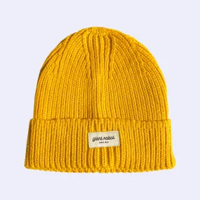 Giant Robot - Embroidered Logo Knit Beanie (Yellow)