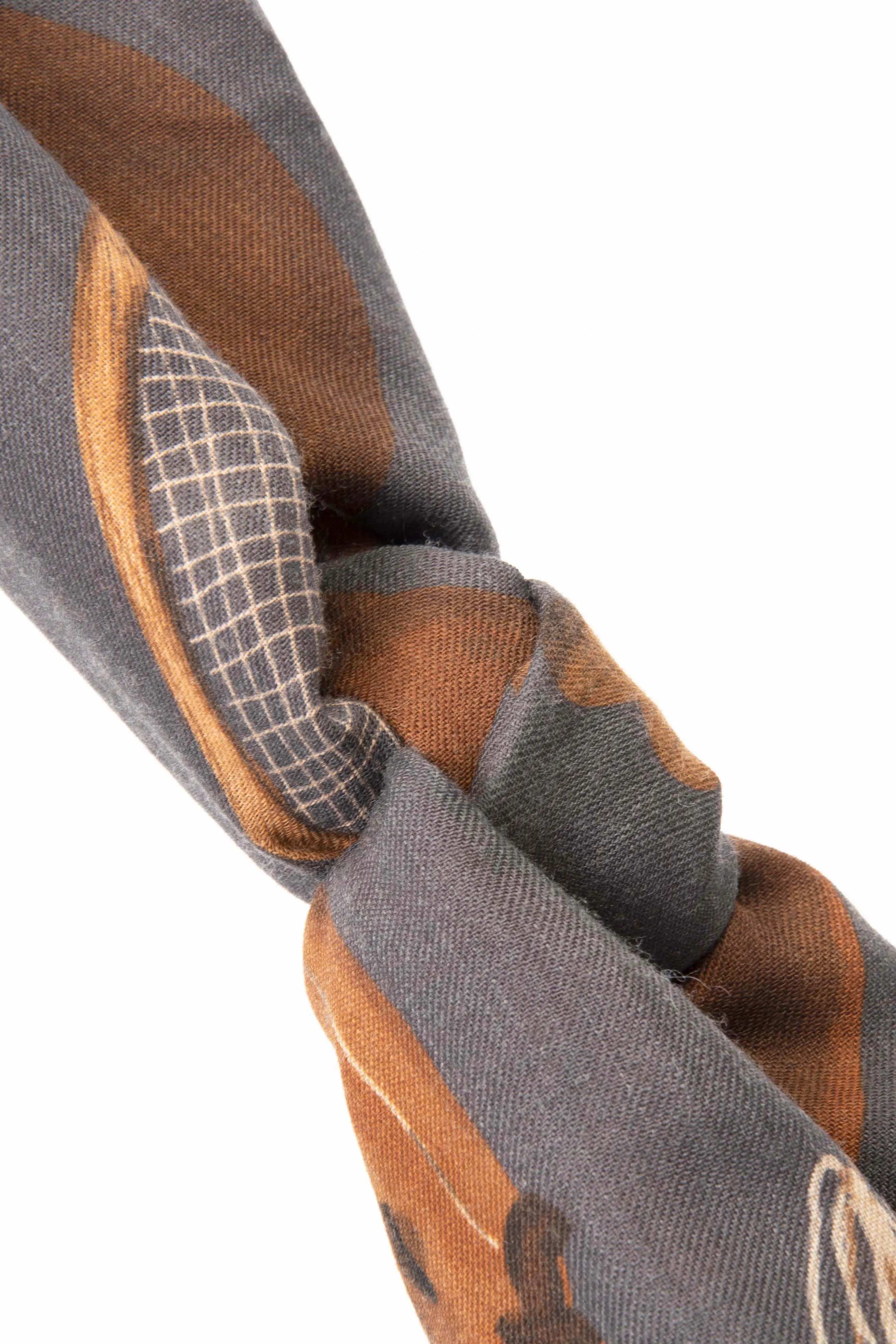 Grey Pure Italian Wool Gentleman's Games Scarf