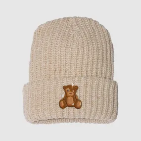 Handle With Care Chunky Knit Beanie (Oatmeal)