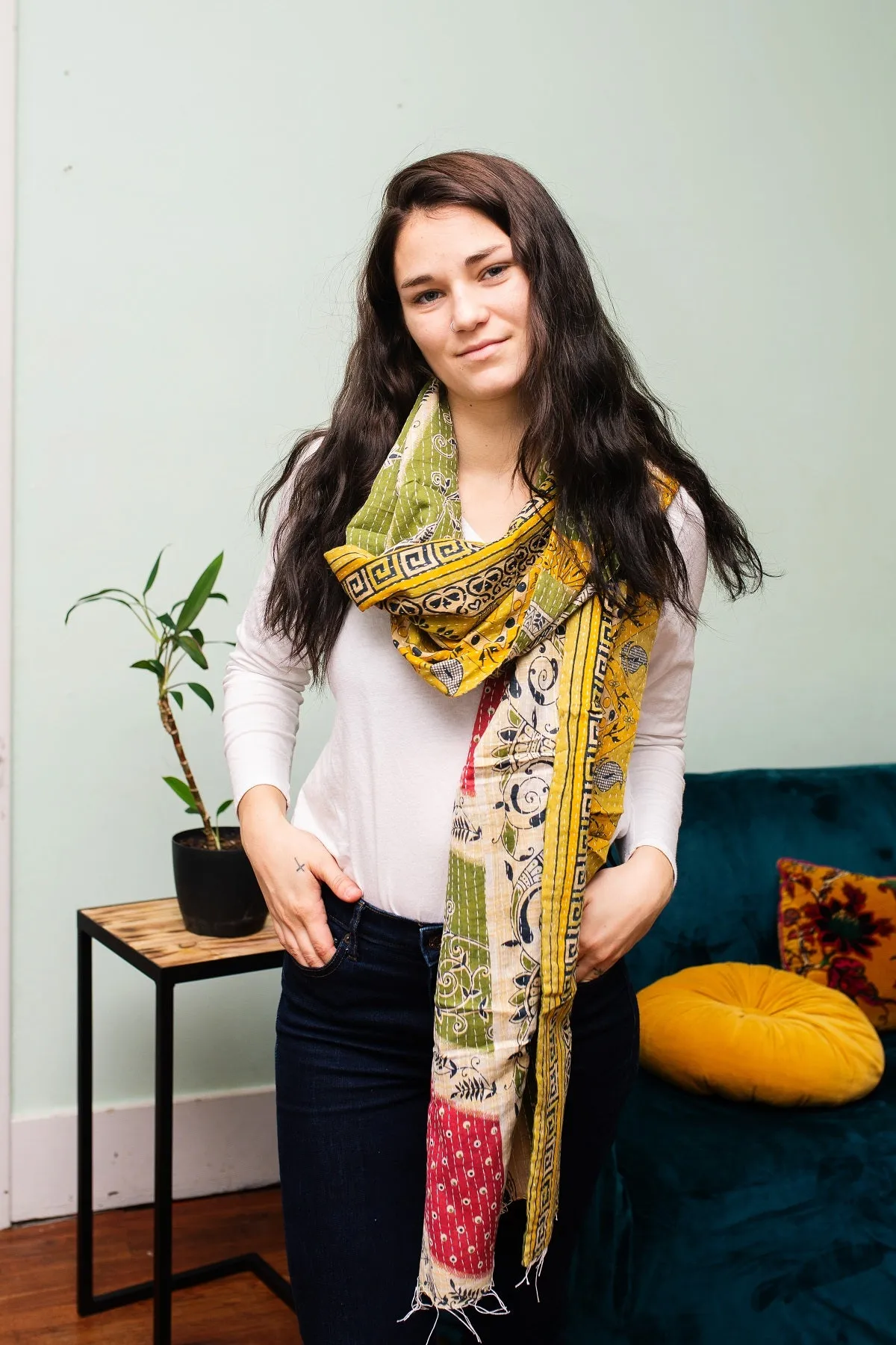 Kantha Anthropology Scarf