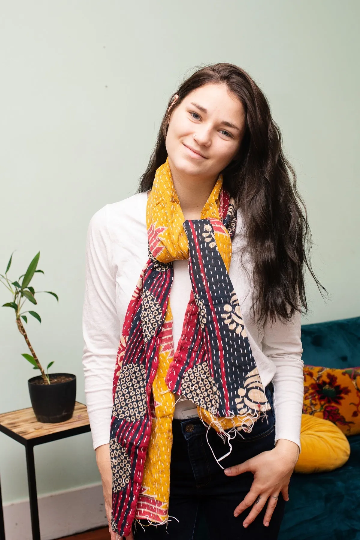 Kantha Anthropology Scarf