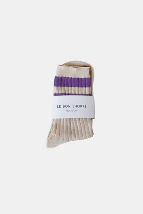 LE BON SHOPPE HER VARSITY SOCKS UBE