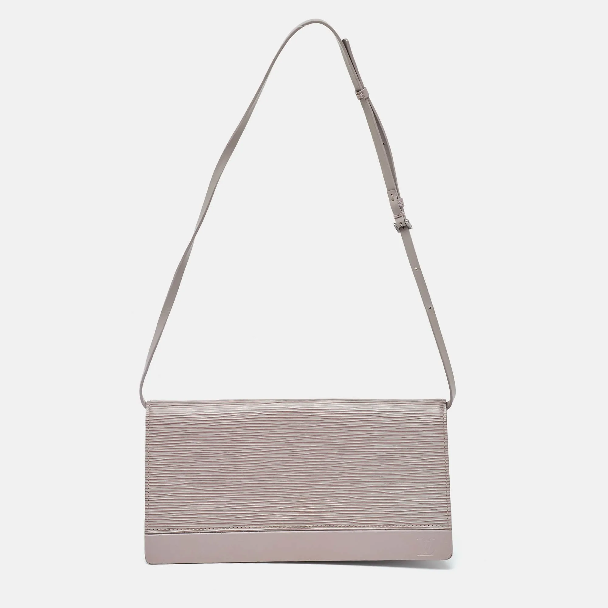 Lilac Epi Leather Honfleur Clutch Bag