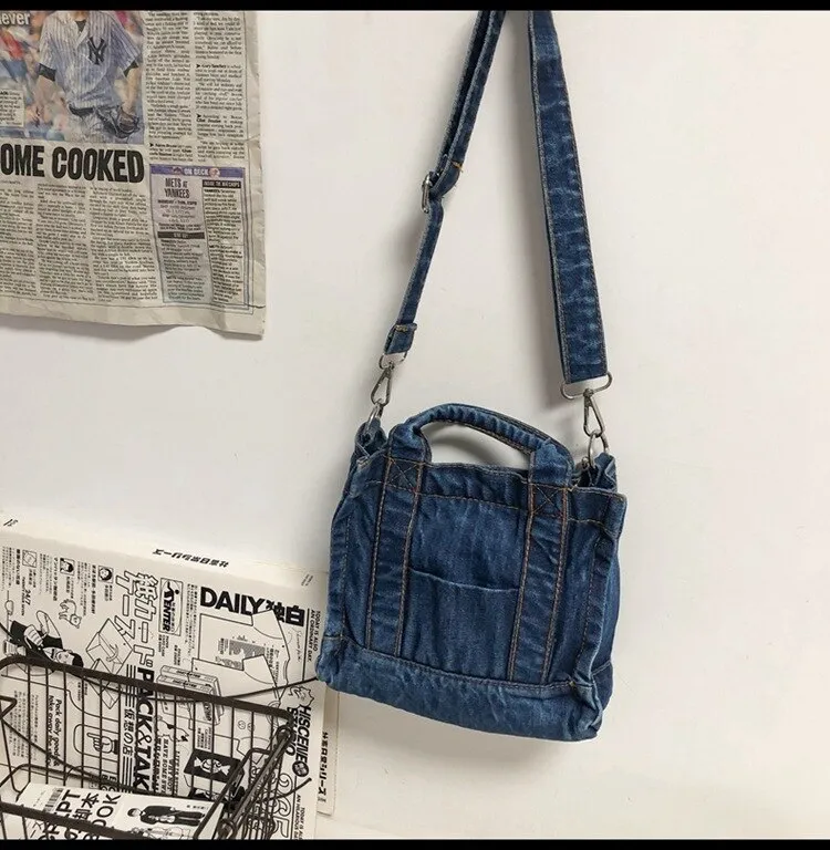 Luxury Designer Jeans Women Shoulder Bags small Casual Denim Female Crossbody Bags Fashion Lady purse and Handbags blue satchels