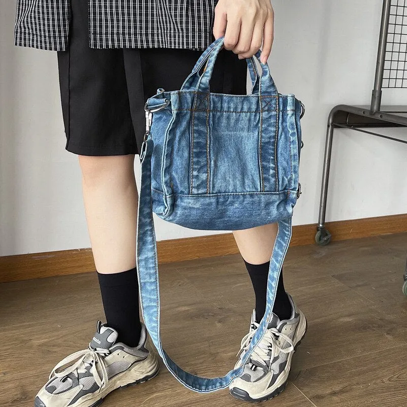 Luxury Designer Jeans Women Shoulder Bags small Casual Denim Female Crossbody Bags Fashion Lady purse and Handbags blue satchels