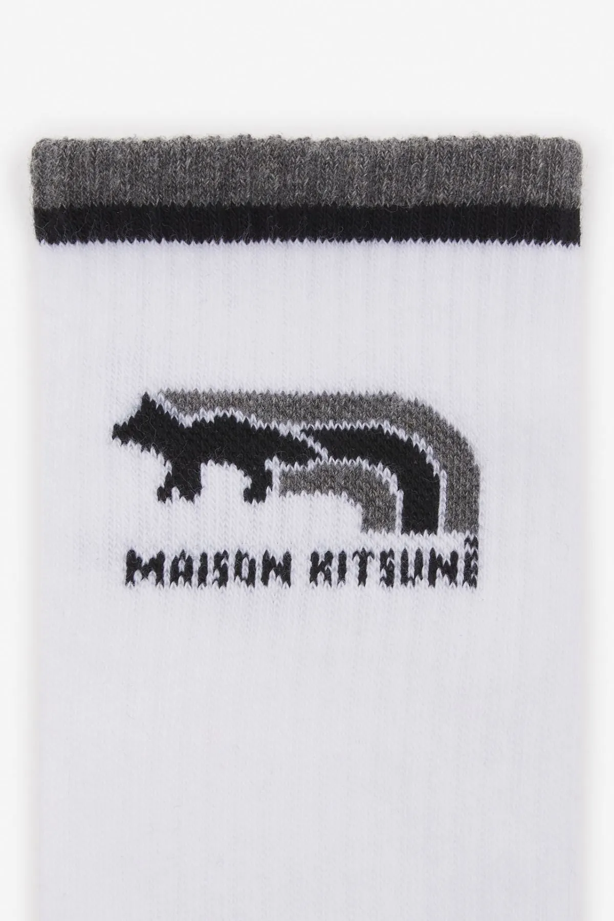 Maison Kitsuné Flash Fox Sporty Socks - Gunmetal Grey