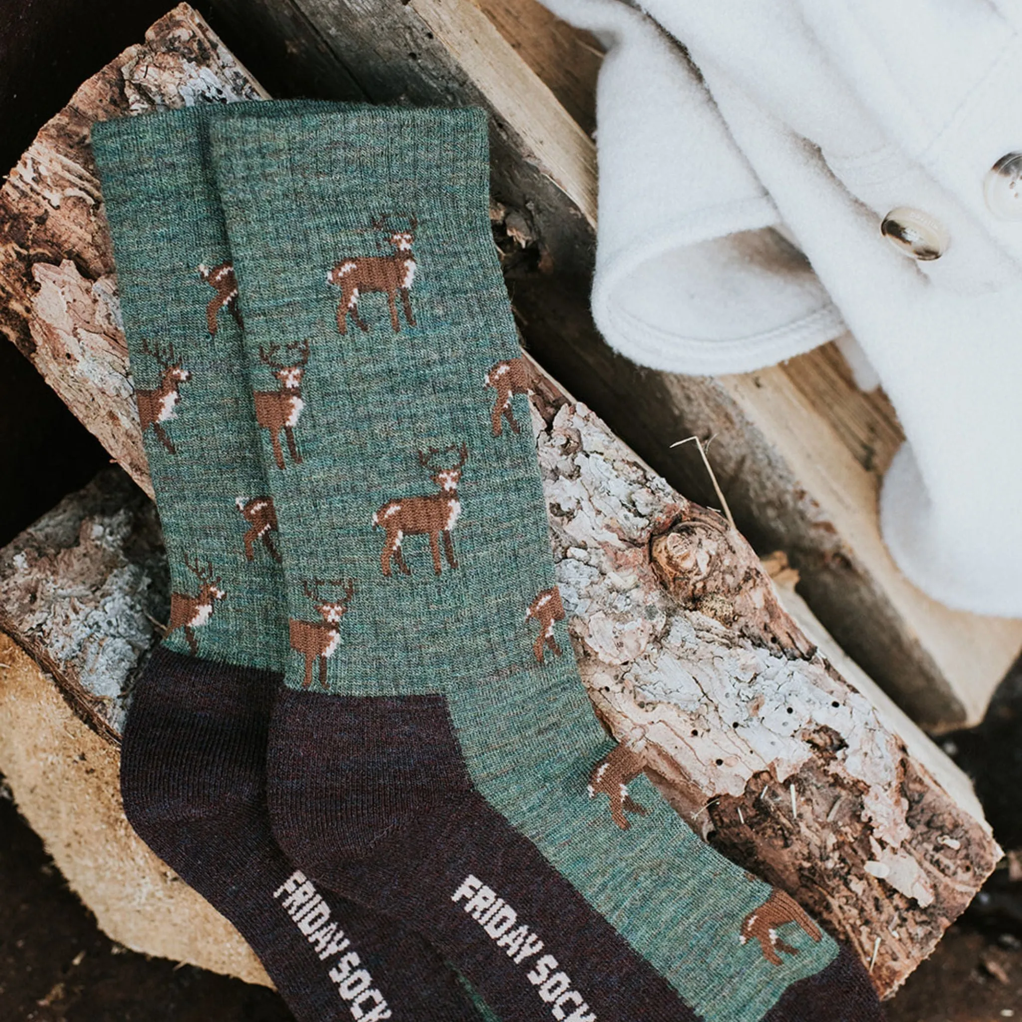 Men's Deer Merino Wool Socks