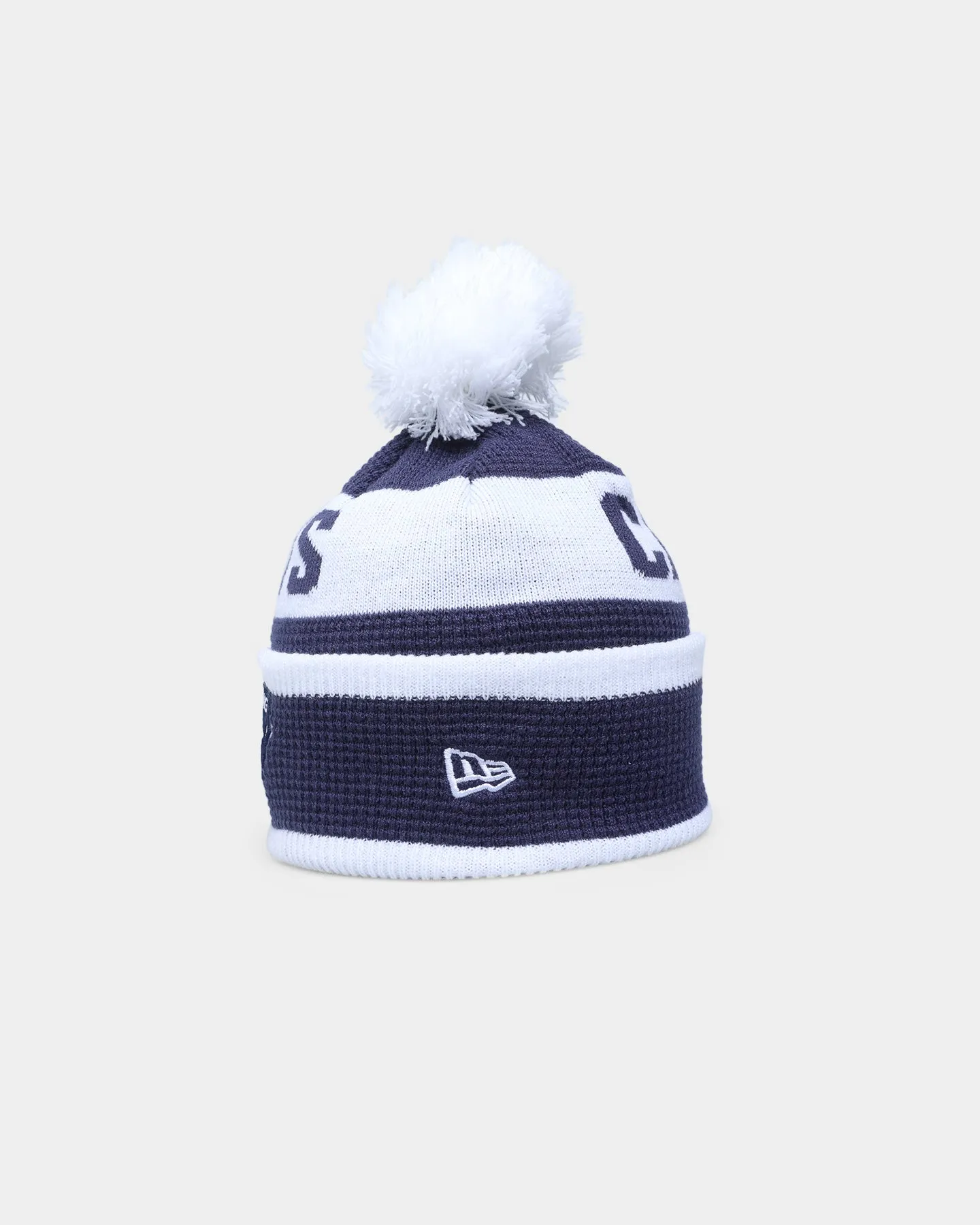 New Era Geelong Cats 'AFL 2022' Pom Waffle Knit Beanie Navy