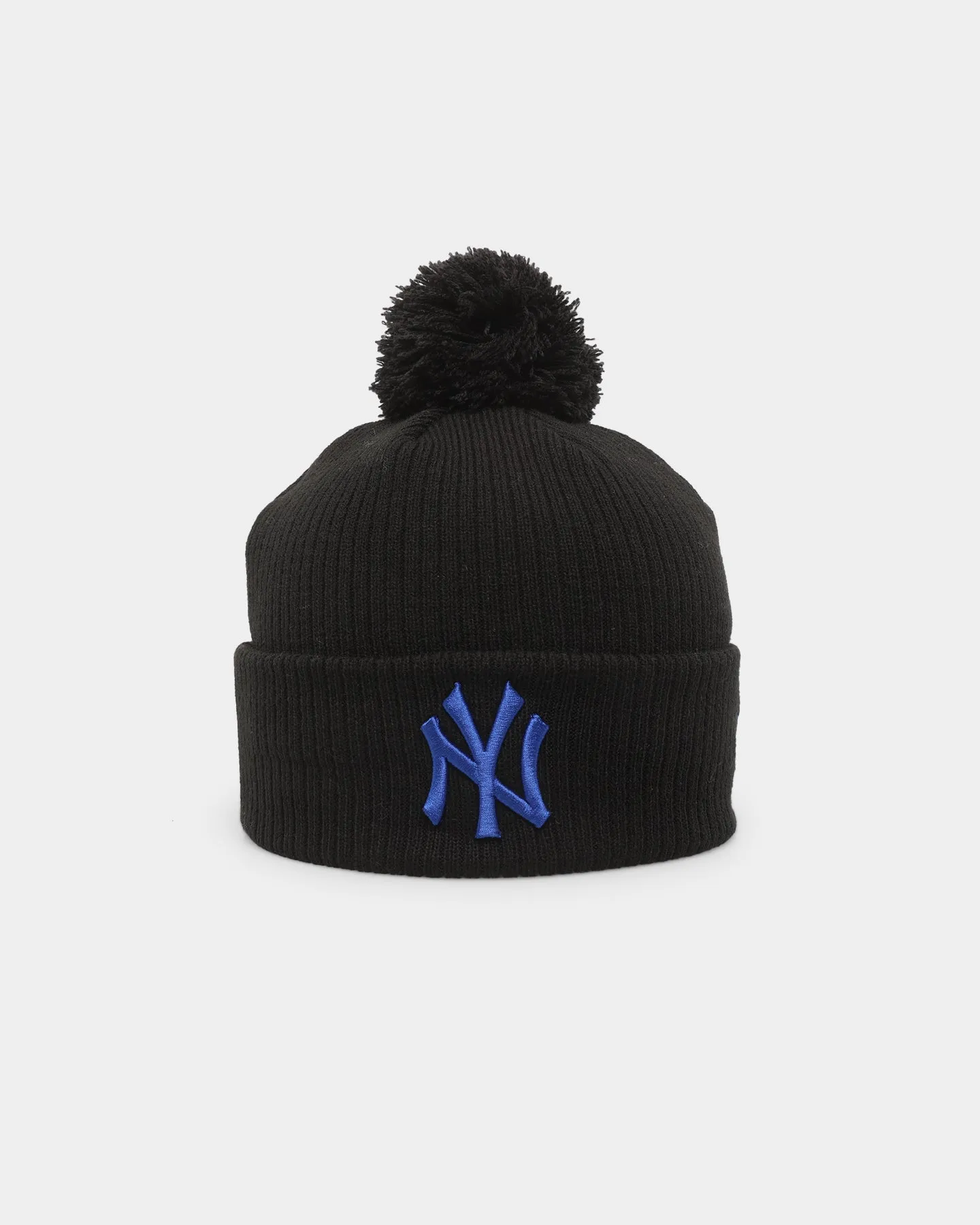 New Era New York Yankees Medium Knit Pom Pom Beanie Black/Royal