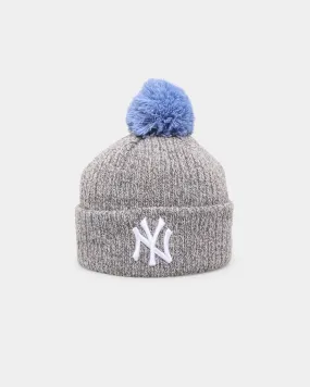 New Era New York Yankees Medium Knit Pom Pom Beanie Stone/Blue