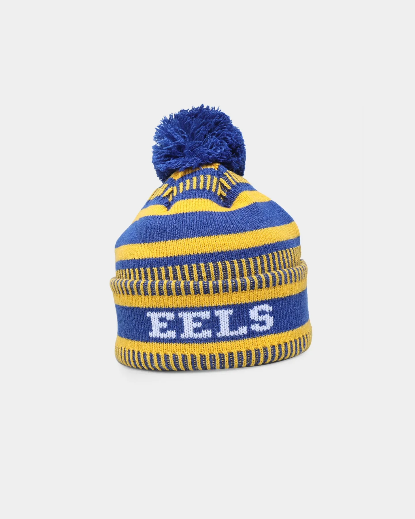 New Era Parramatta Eels NRL Kick Off 2022 Pom Wordmark Beanie Blue