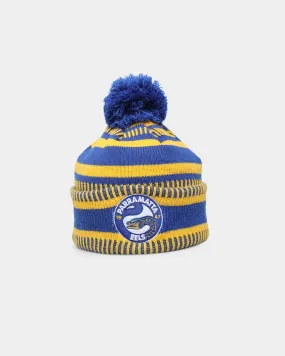 New Era Parramatta Eels NRL Kick Off 2022 Pom Wordmark Beanie Blue