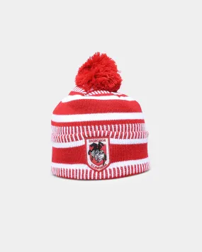 New Era St. George Illawarra Dragons NRL Kick Off 2022 Pom Wordmark Beanie Red