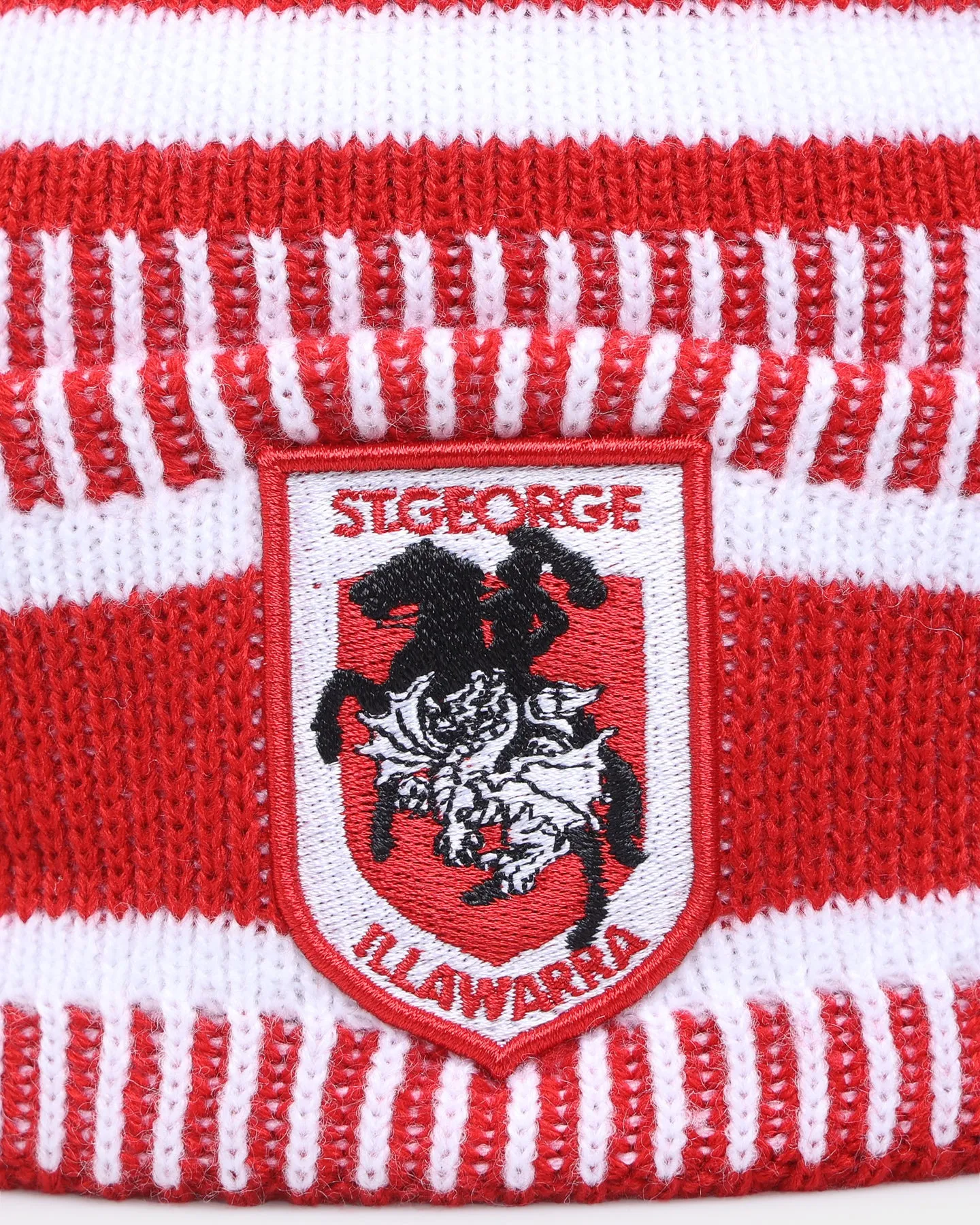 New Era St. George Illawarra Dragons NRL Kick Off 2022 Pom Wordmark Beanie Red