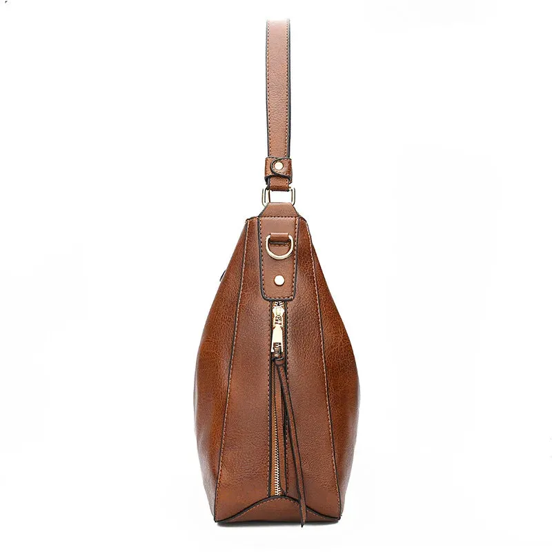 New Luxury Women  Soft Leather Bags Crossbody Stylish Ladies Vintage Famous Brand