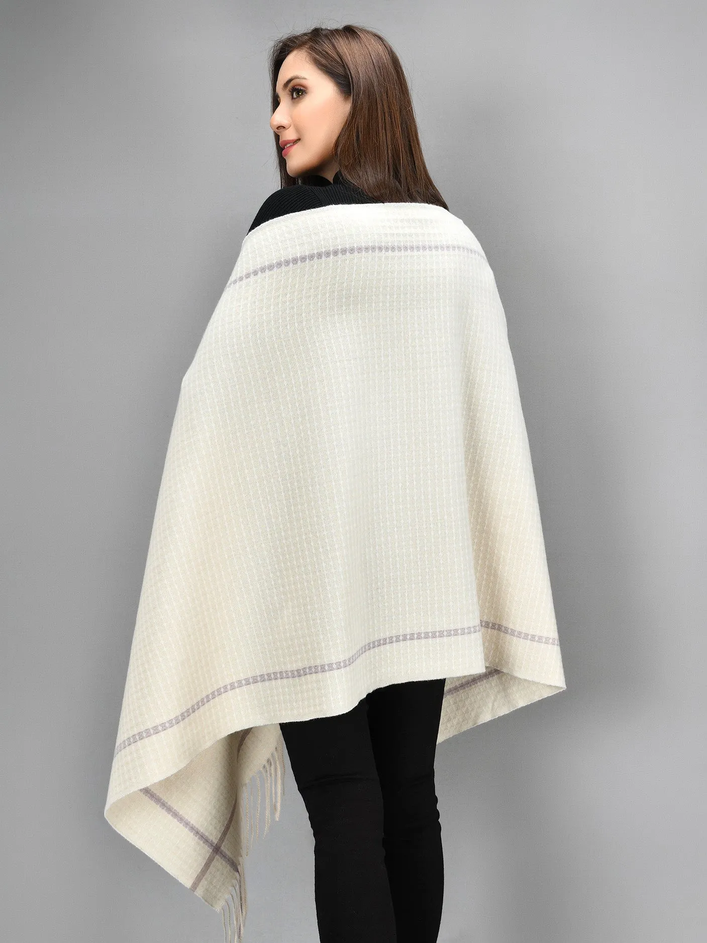 Patterened Shawl - Beige