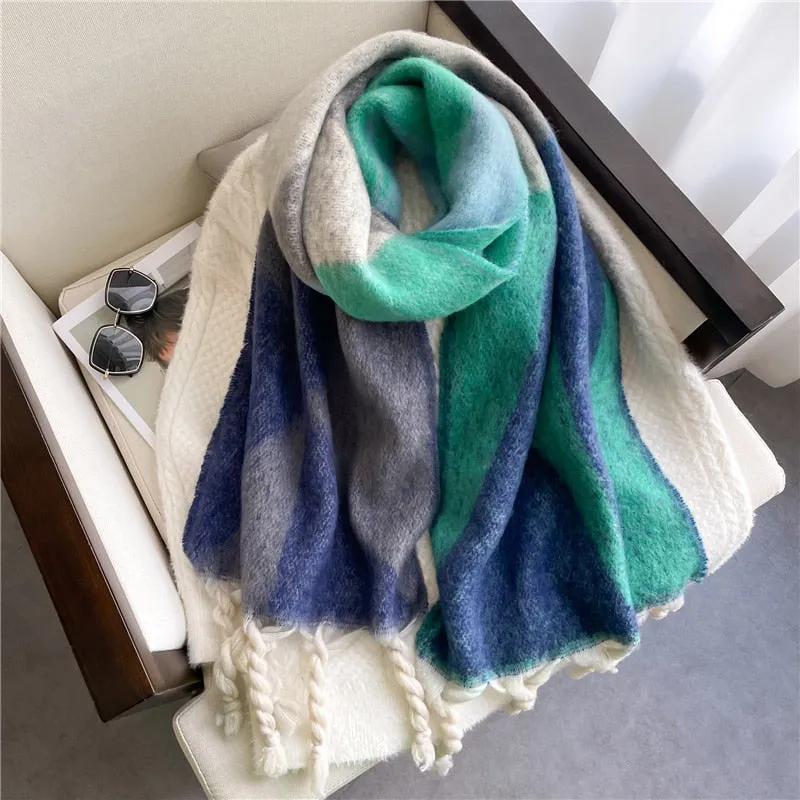 Plain Tassel Wool Scarf