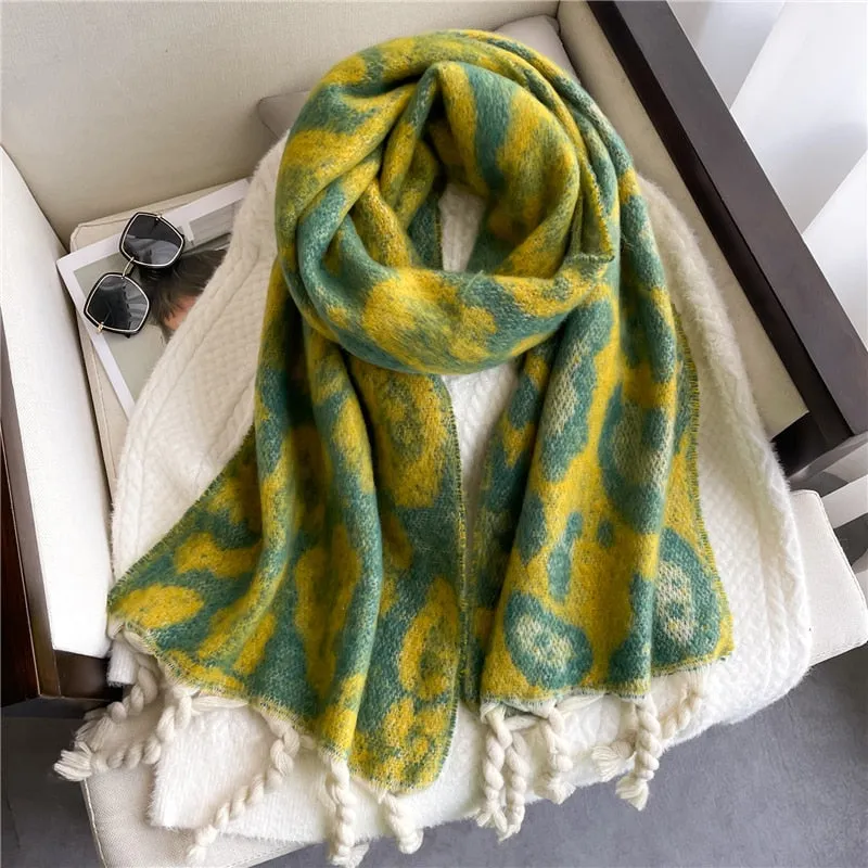 Plain Tassel Wool Scarf