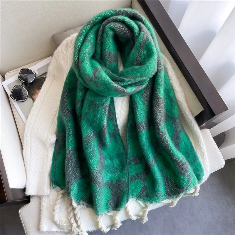 Plain Tassel Wool Scarf