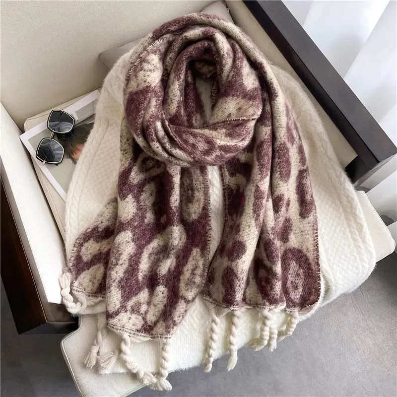 Plain Tassel Wool Scarf