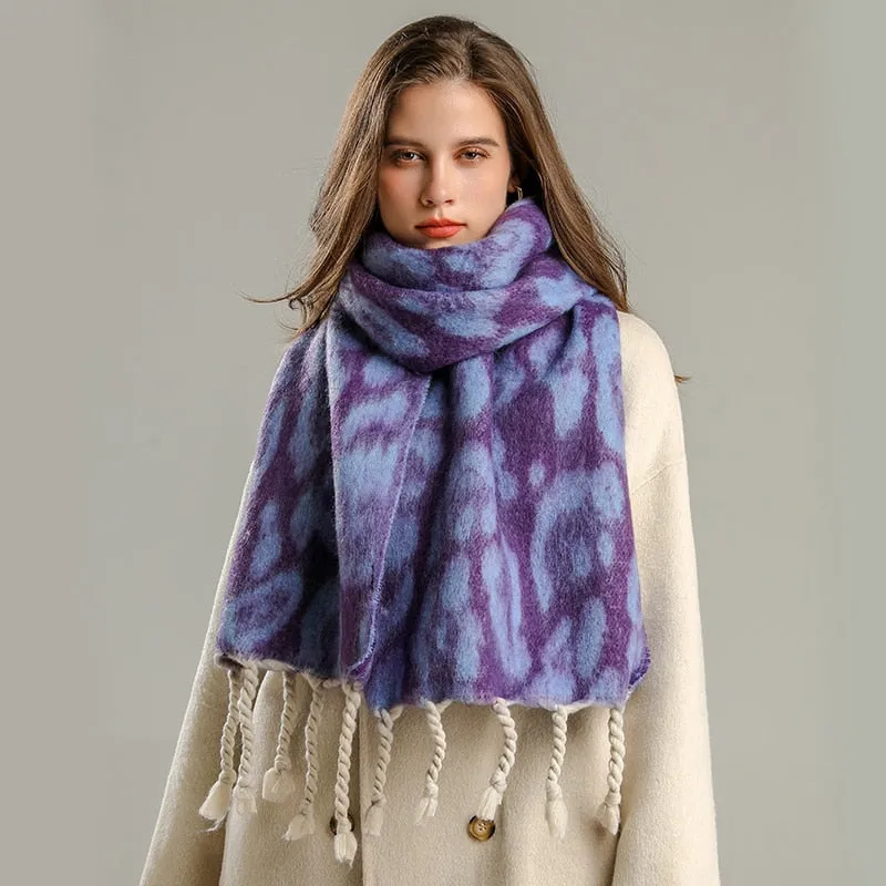 Plain Tassel Wool Scarf