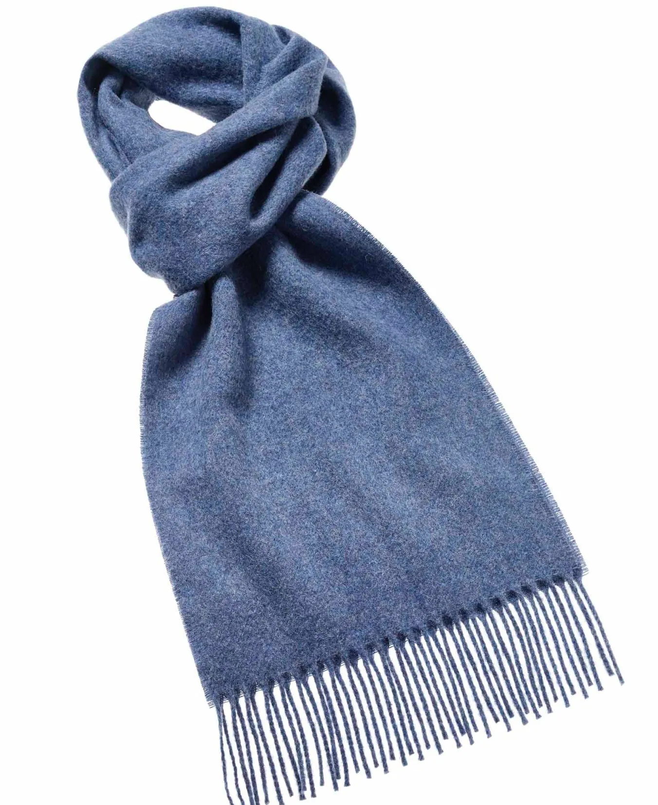 Plain wool scarf airforce blue