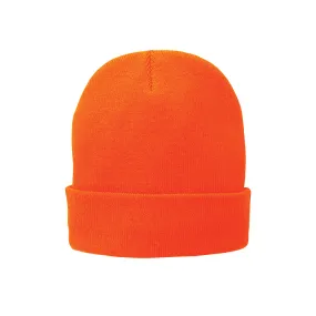 Port & Company® Fleece-Lined Knit Cap - Athletic Orange