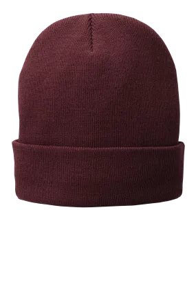 Port & Company® Fleece-Lined Knit Cap - Maroon