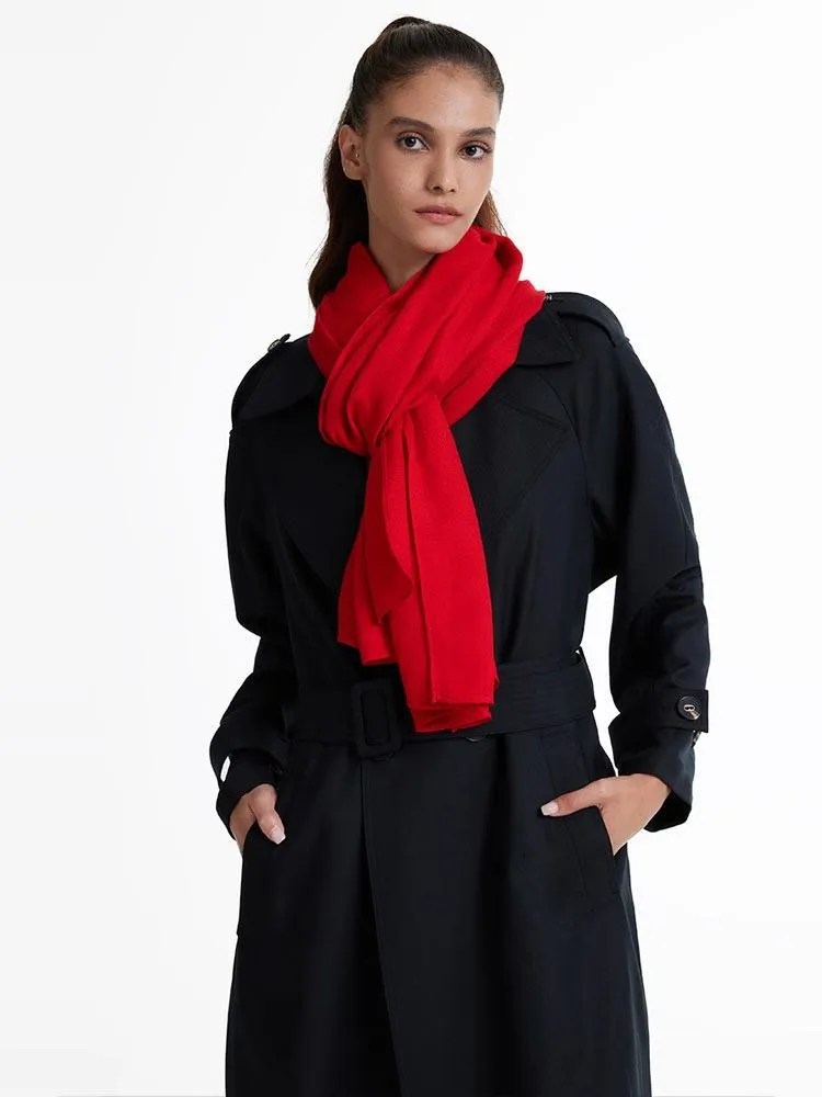 Red Wool Scarves Set